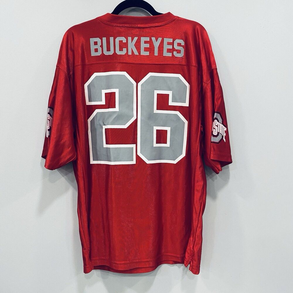 VTG Starter Mens L Red OSU Ohio State Buckeyes Football Jersey NCAA #26 Rare